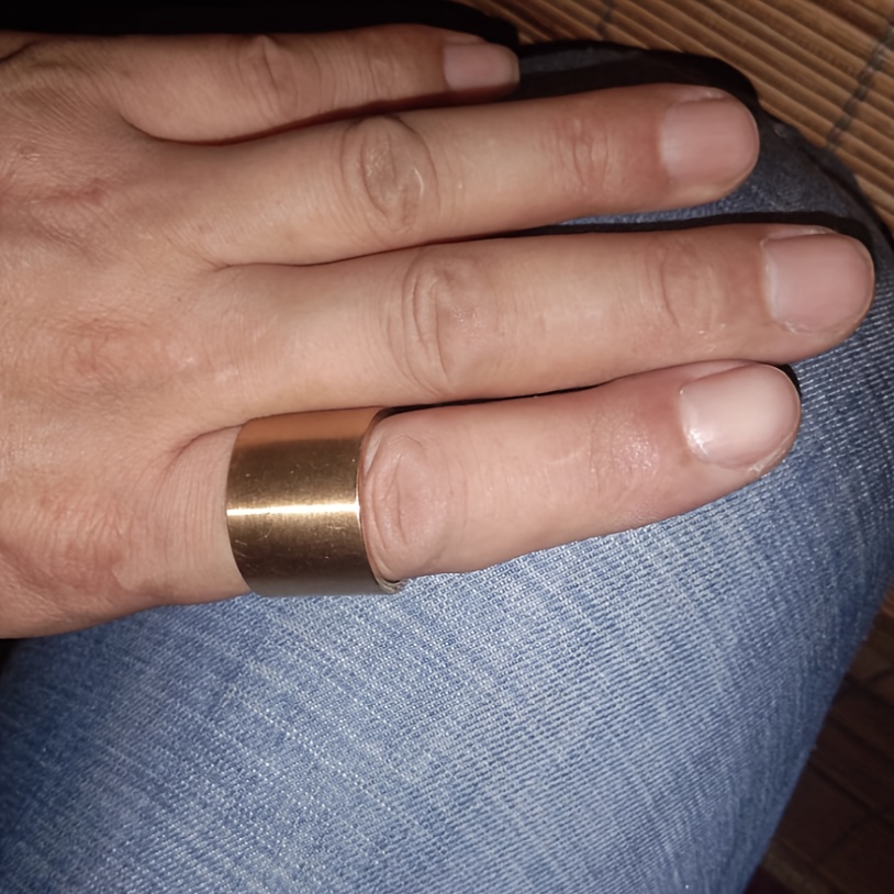 18mm Wide Titanium Men's Ring, Casual Plain Band
