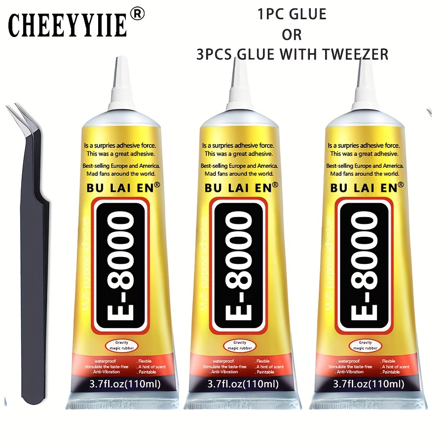 

3pcs/1pc 110ml Transparent Glue Mobile Phone Screen Repair Glue Plastic Rubber Shoes Jewelry Super Glue Clog Precision Nozzle Gift For Jewerly Craft Screen Glass Glue