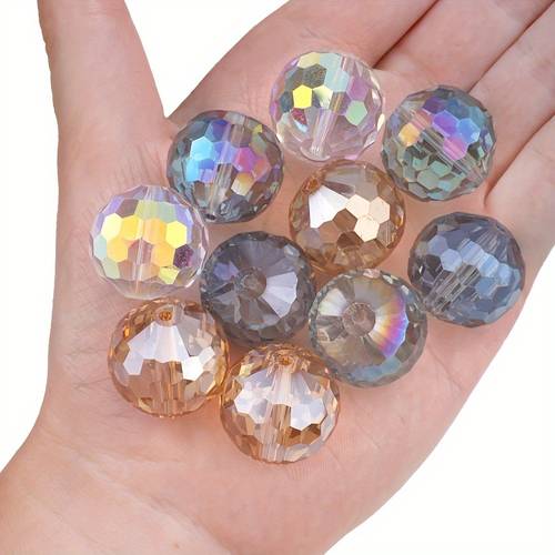 22mm earth 96 face assorted colorful glass bead jewelry making supplies for earrings bracelets necklaces and nail art charms