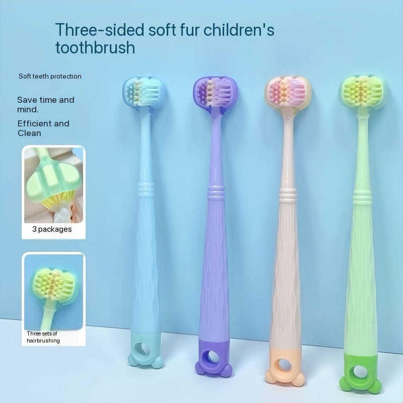 Three-Sided Toothbrush for Comprehensive Cleaning