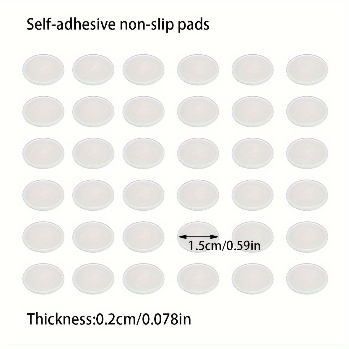 36pcs Transparent Self-adhesive Non-slip Silicone Pads, Glass Table Desk & Cabinet Door Bumpers, Anti-slip /desk Mat Suitable For Glass Surfaces, Furniture, &
