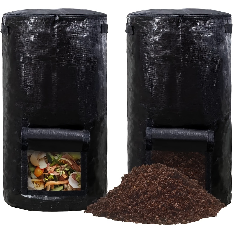 a large 34 gallon reusable yard waste bag designed for suitable for collecting fallen leaves featuring a zipper cover and handle for  