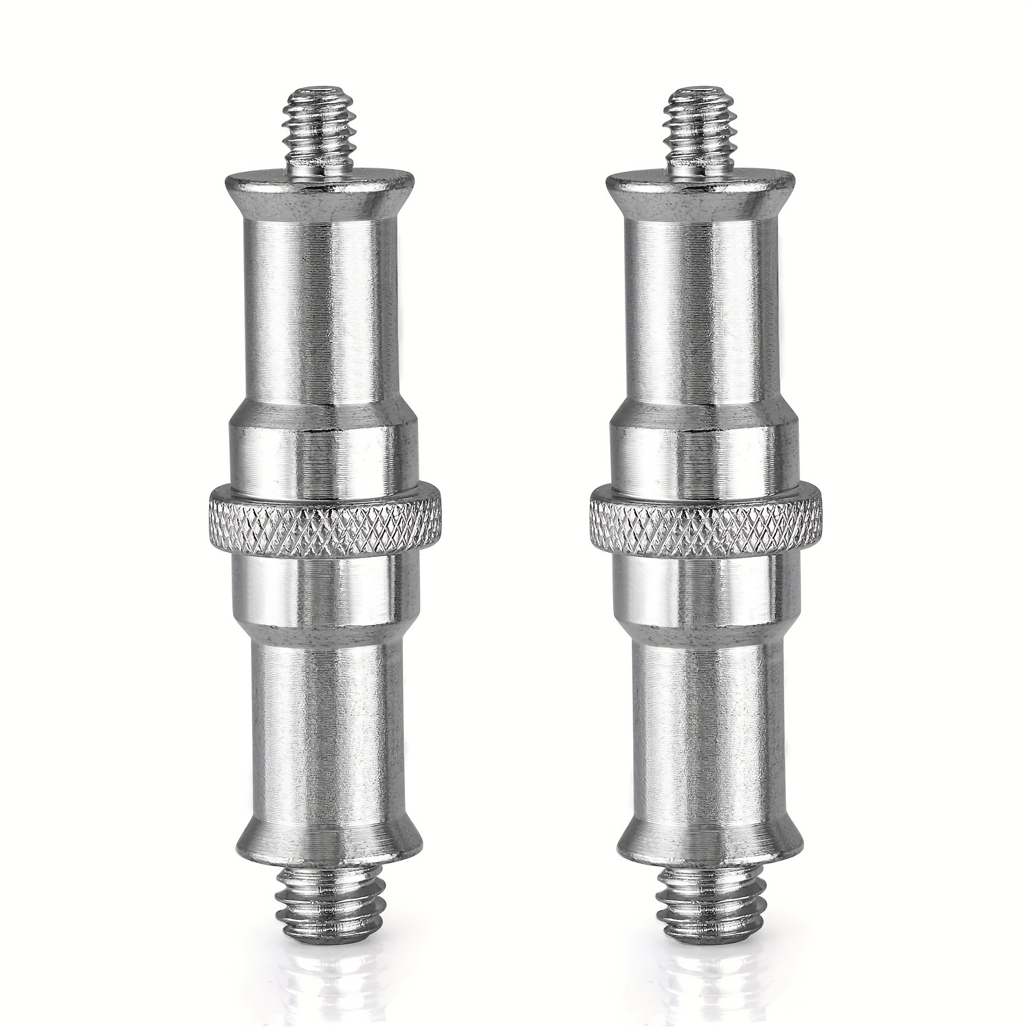 

2pcs Aluminum Alloy 1/4" To 3/8" Male Thread Converter Adapters For Photography - Ideal For Tripods, Monopods & Flash Stands - Metal With Hot/cold Shoe