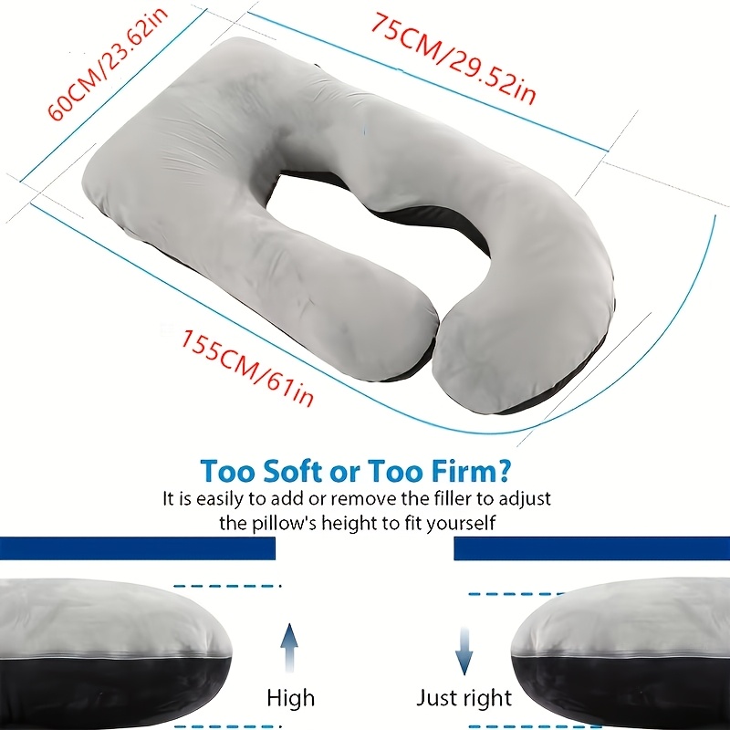 New U-shaped Ergonomic Body Pillow for Fatigue Relief and Posture Support
