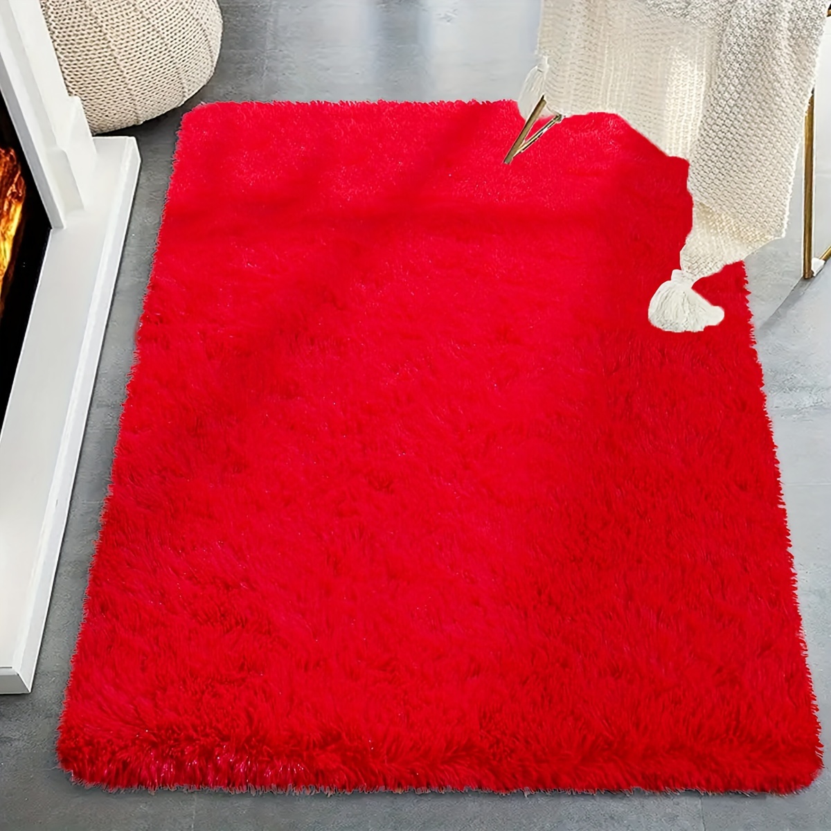 Soft Fluffy Shag Area Rugs Living Room Shaggy Floor Carpet - Temu