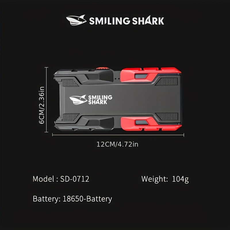 1pc SMILING SHARK Ultra-Bright Portable Power Bank Flashlight Rechargeable, 3 Modes Handheld Small Flashlights, Pocket Size, EDC Emergency Flash Light, USB-C Torch Light for Camping, Hiking, Charging