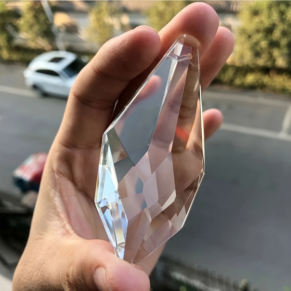 

75mm K9 Crystal Prism Sunlight Catcher Clear Faceted Glass Arrow Chandelier Crystal Hanging Ornament Diy Suncatcher Pendant For Wedding Decor