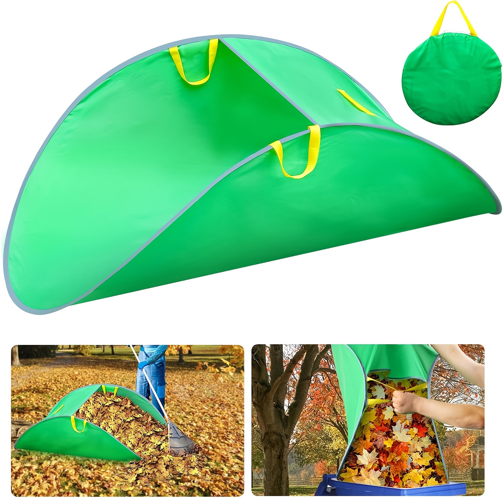 

Pop-up Leaf Collector Bag - Foldable, Reusable Yard & Garden Waste Bin For Lawn Trash And Leaves