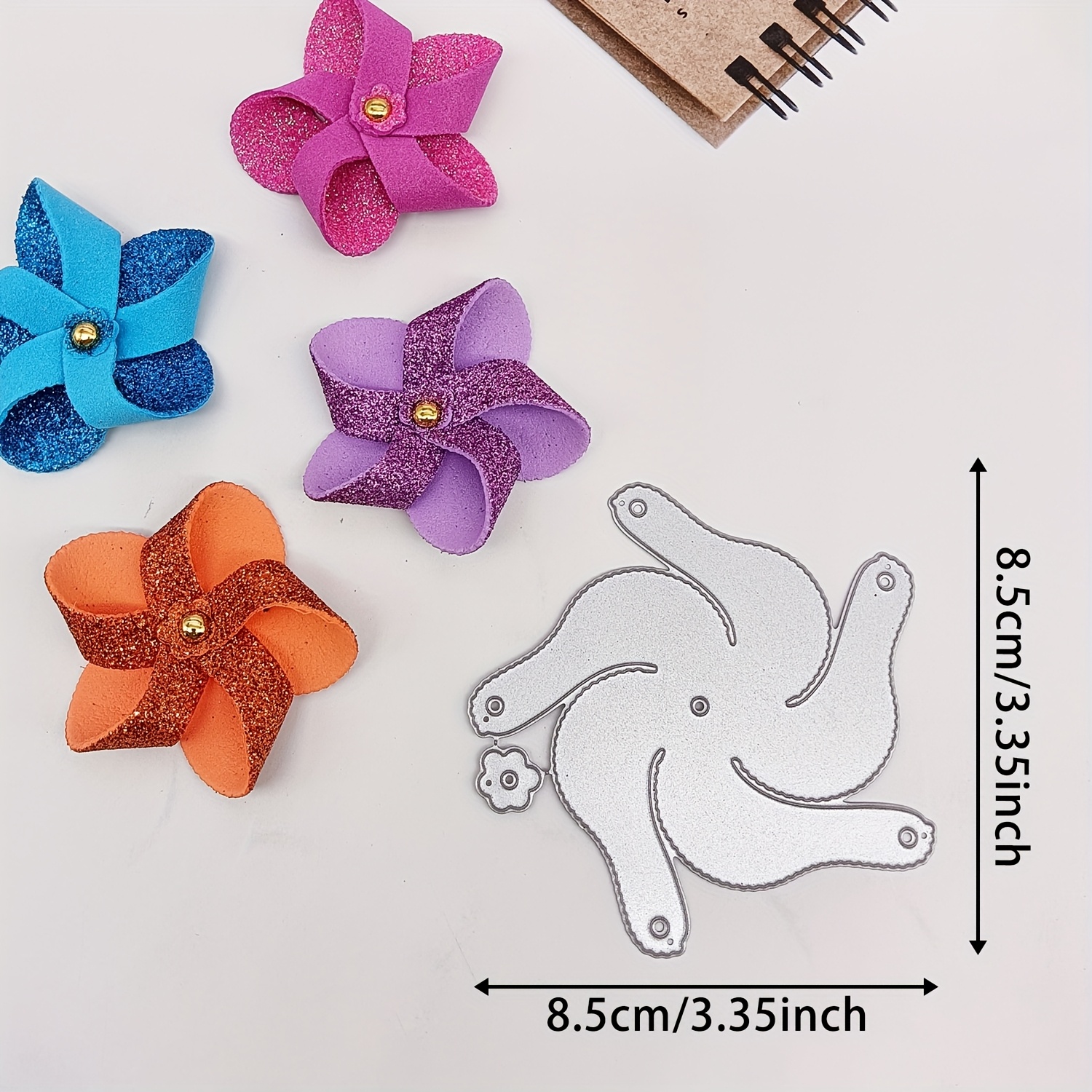 Image of Alinacraft Windmill Flower Or Wheel Metal Cutting Die Cut Or Rotating Bearing Windmill Rotating Charms For Gift Paper Craft Handmade Card Making Diy Greeting Cards Album- Alinacutle