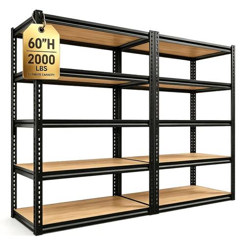 item picture 60 h heavy duty adjustable industrial shelving unit no assembly suitable for garage storage shelves with standing adjustable height shelving unit suitable for basement pantry tool organization utility shelves