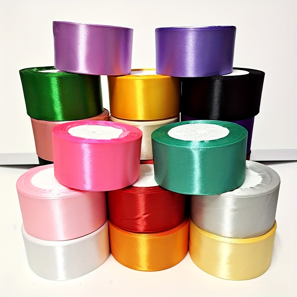 

Hangbang Nylon Fabric Ribbons - 25 Yards/roll, 1" (2.5cm) / 2" (5cm) Wide Satin Ribbon For Wedding, Festive Decor, Floral Arrangements, Gift Wrapping, Diy Crafts - Assorted Colors