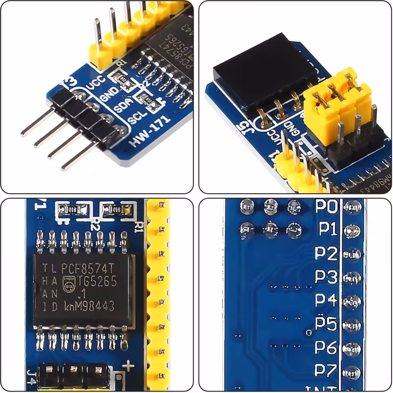 4/2/1 יחידה pcf8574t pcf8574 לוח הרחבת io מודול מוצר לוגי i2c מודול הרחבת io מודול הרחבת i/o מודול פיתוח בדיקת רכבת i2c, מממש פונקציות מרובות של ממשק i/o, מתאים ל-avr, arm, וכו פרטי מוצר 2