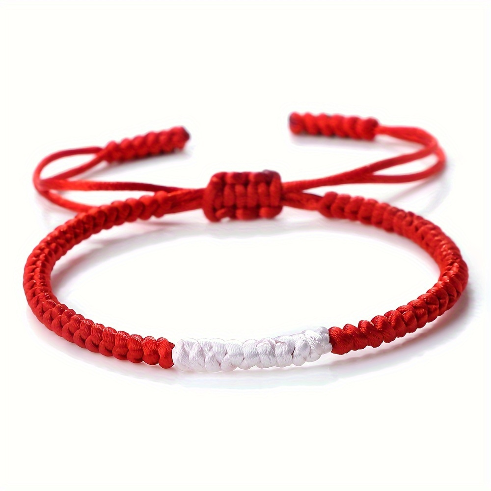 Adjustable National Flag Woven Rope Bracelet for Women
