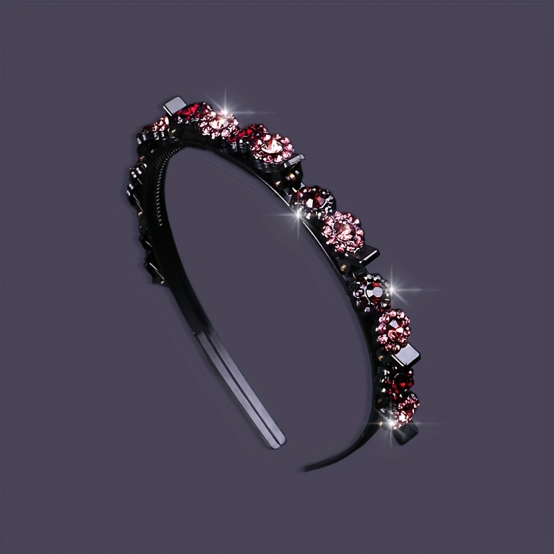 1pc luxury sparkling headband women elegant black - Temu  display picture 3
