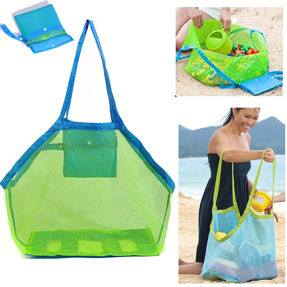 

Extra Large Mesh Beach Tote - Oxford Fabric, Sand-proof & For Toys, Towels, Groceries | Swimming, Camping, Hiking