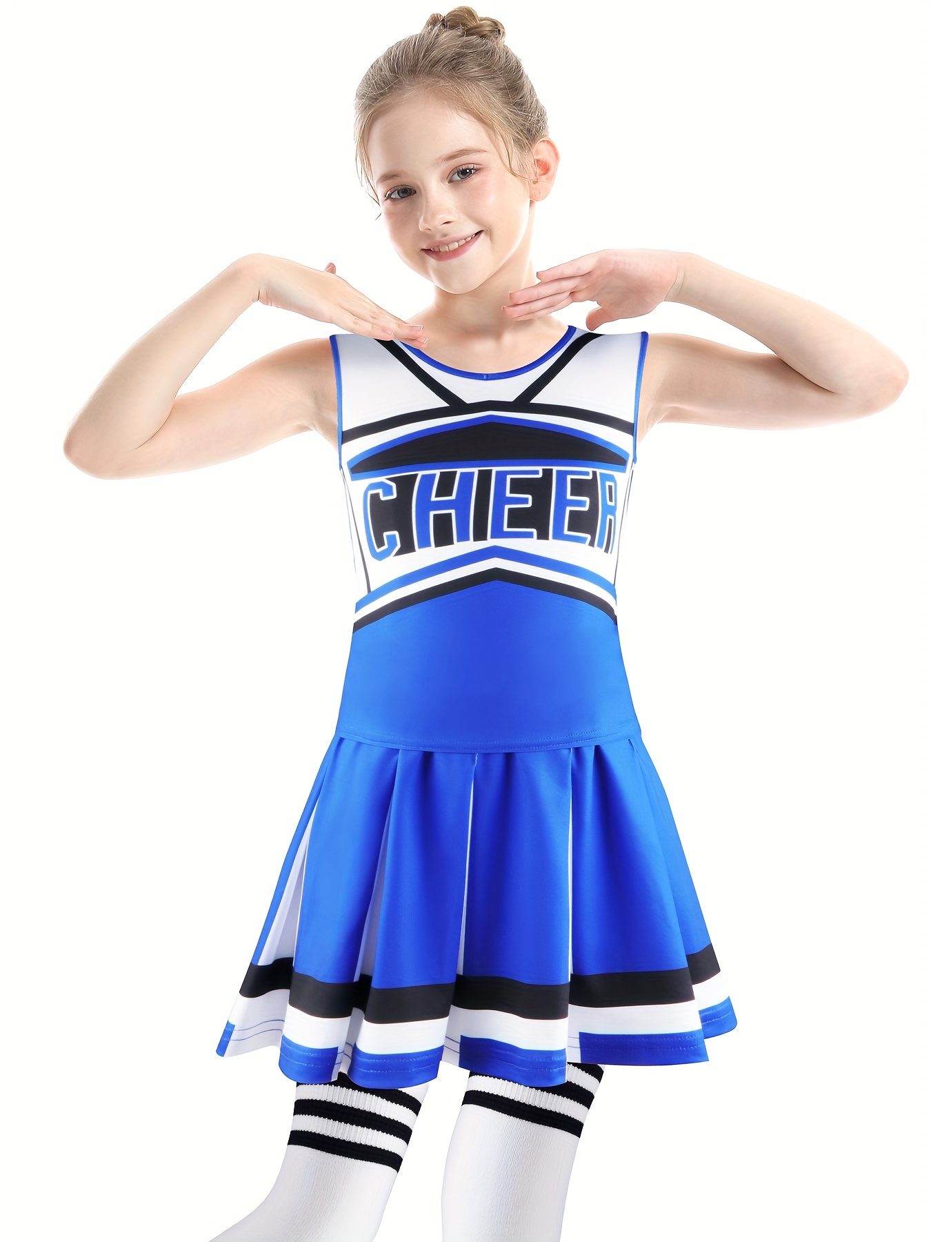 completo cheerleader ragazze top senza maniche e gonna Temu Italy