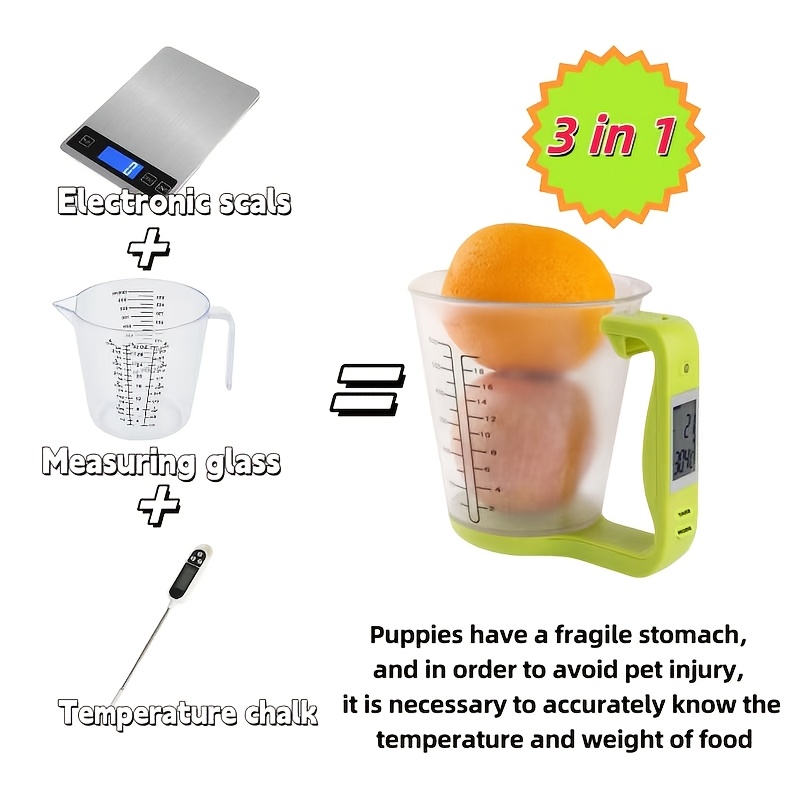600ml Smart Measuring Cup Scale with Thermometer