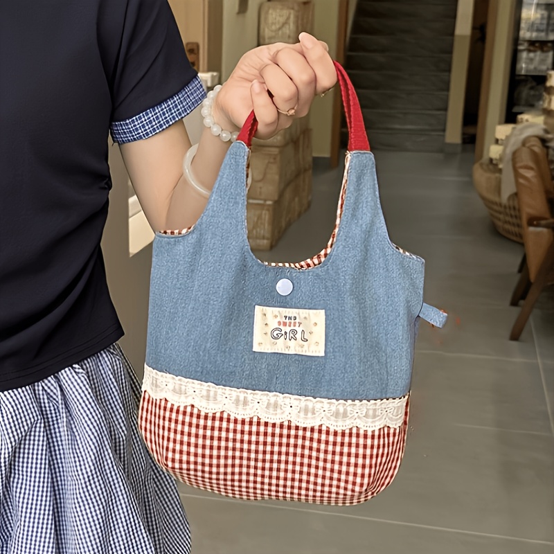 TEMU Fashionable Women's Crossbody Bag, Korean Ins New Lazy And Spring And Summer Thin Handbag Shopping Bag, Casual Commuting Vest Bag