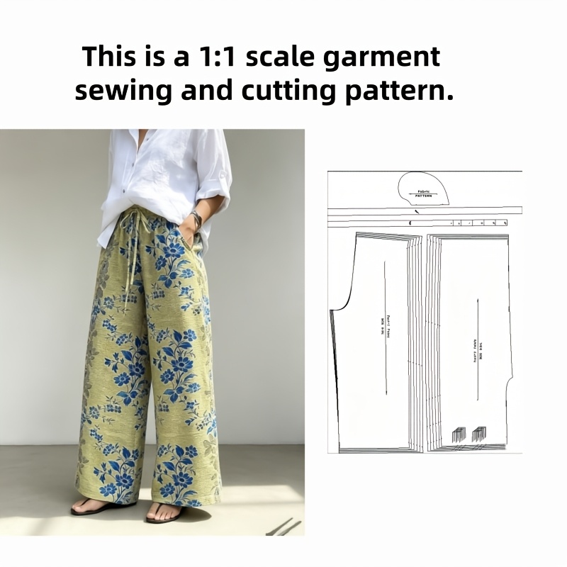 TEMU Sablier Large et , Modèle Multi-Tailles S-3XL, Convient à Toutes les Âges, Motif Imprimé 1:1, Gabarit de Couture, Modèle de Couture Parfait,