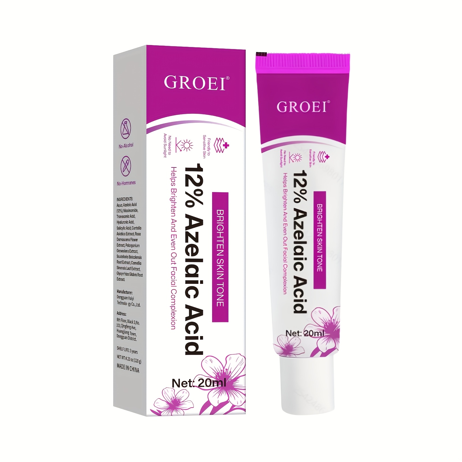 Image of 12% Azelaic Acid Serum, Azelaic Acid For Face With Vitamin C And Salicylic Acid, Balances Skin Tone, Skin, Pores And Blemishes, For Care