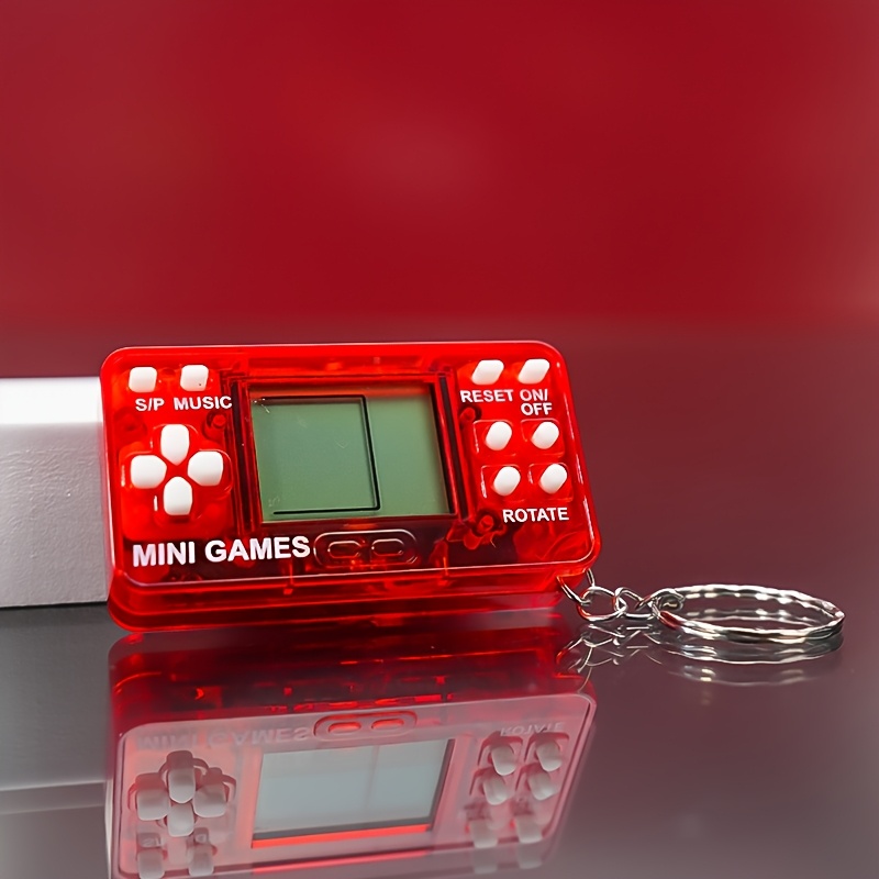 1個 レトロビデオゲームキーホルダー 携帯ゲーム機キーホルダー ストイ