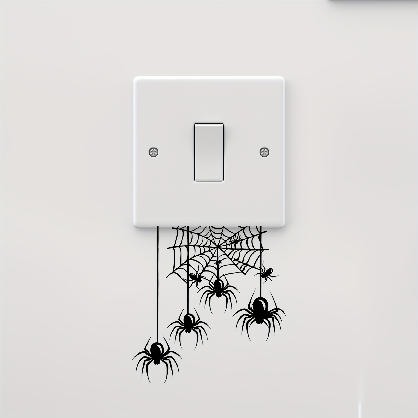 Image of 1pc Black And Wall Switch Panel Decorative Stickers, Living Room, Bedroom Entrance And Air Conditioning Control Panel Home Decorative Wall Stickers