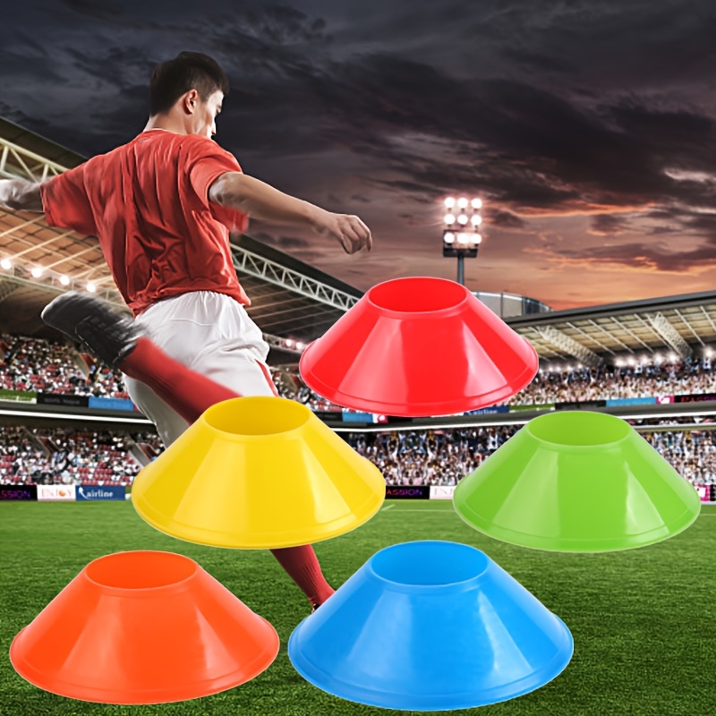 25 X Plastic Marker Cones Mini Space Markers Discs Football Rugby Spor