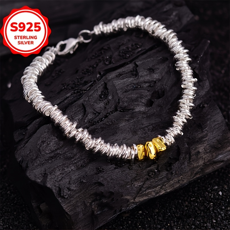 925 Hypoallergenic Vintage Irregular Chain Bracelet — Gift for Her