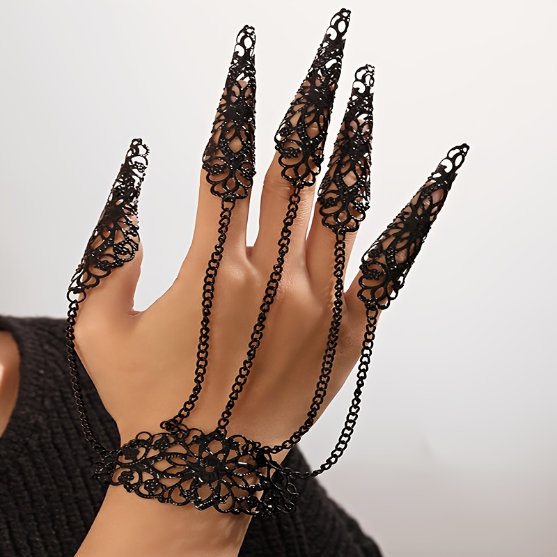 TEMU A Bohemian Asian Exotic Style Mysterious Versatile Casual Elegant Vintage Court Romantic Link Finger Chain