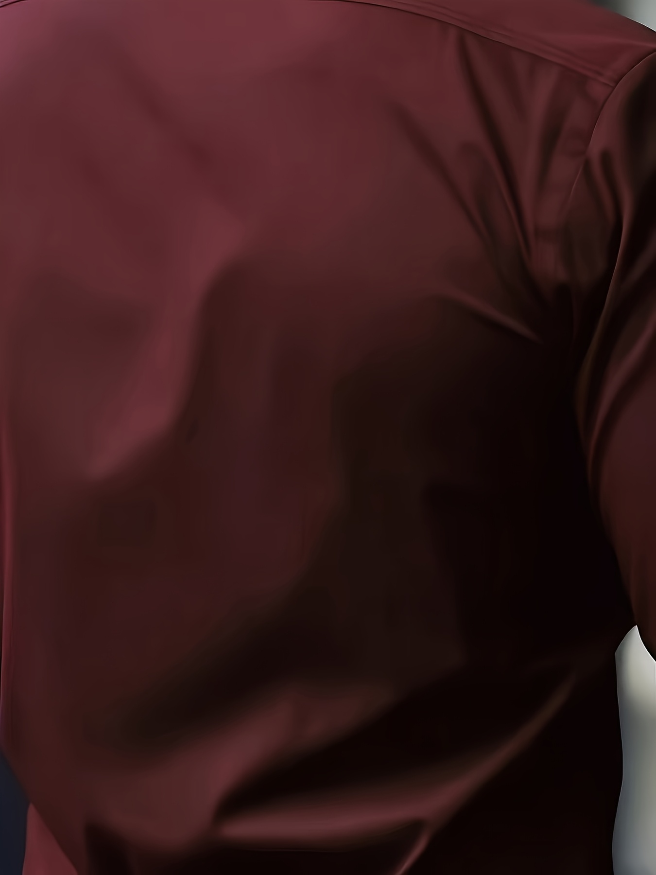 Camisa de Manga Larga para Hombre, Estilo Casual Minimalista y Sólido - Imagen 4