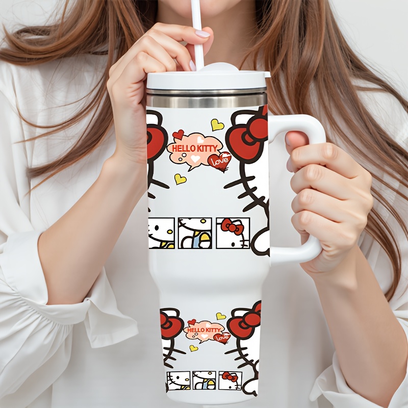 2pcs Sanrio Hello Kitty UV DTF Transfer Paper for 40 oz Glass Cups, Waterproof Vinyl Craft Kit for Mugs and Tumblers