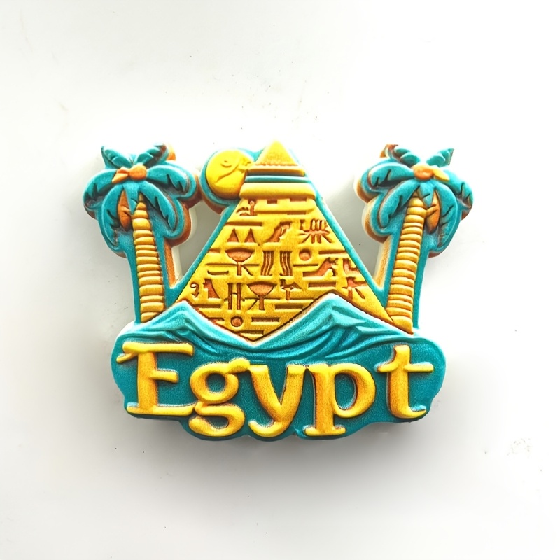 Magnete Frigorifero Souvenir 3D – Nilo Fiume Egitto, Adesivo Magnetico In Erba, 6x6 Cm, Decorazione Casa E Ufficio