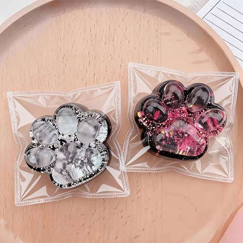 1pc cat claw compression toy glittering sequined cat claw toy claws soft and slow rebound tpr material a soothing toy for calming down in a healing mood