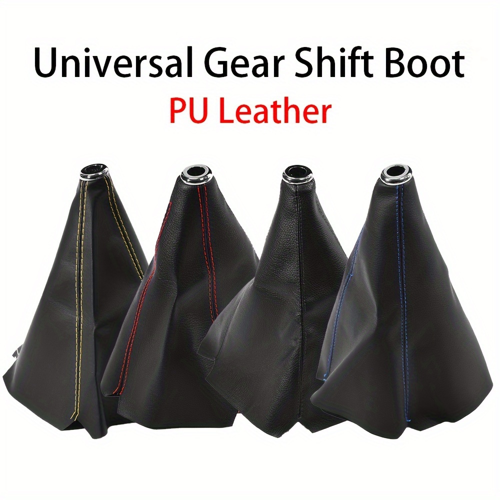 

Pvc Universal Pu Leather Car Gear Shift Collars Carbon Fiber Auto Car Manual Stick Shifter Knob Gear Shift Boot Cover Gaiter