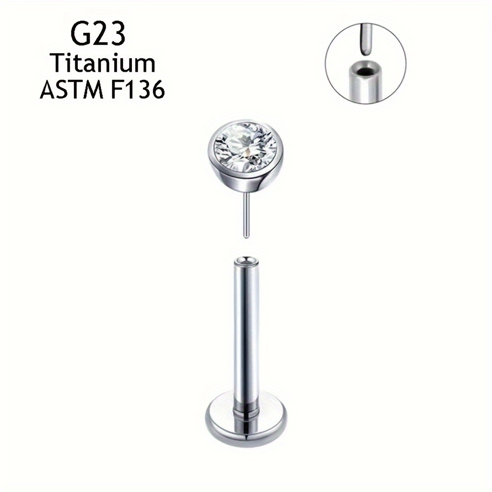 E-shop Neue G25 Pin Ohrstecker Damen Einfach und Unverzichtbarer Accessoire 5A Zirkonia Körper Piercing Schmuck