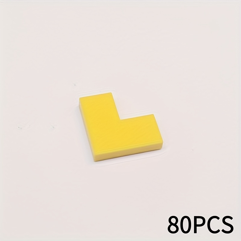 80pcs 2x2L Low Wall Flat Corner Bricks for MOC 147219
