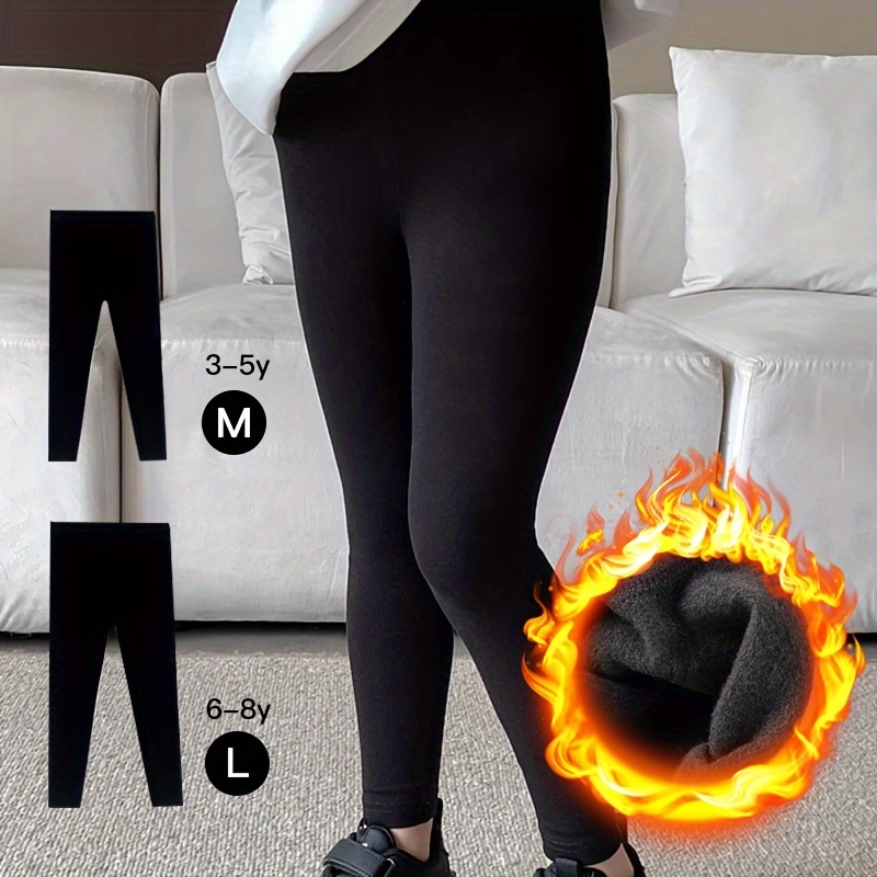 

2/4pcs Leggings et Extensibles Doublés en Filles - -Confortables, Chauds et Respirants les de et d' - Parfaits le Décontracté, les Activités Air et les Uniformes Scolaires