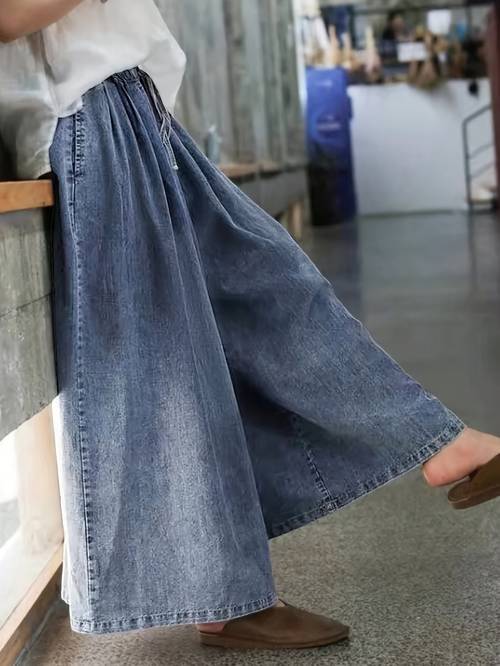 ladies casual wide leg pants durable and practical with pockets comfortable and versatile for daily use machine washable