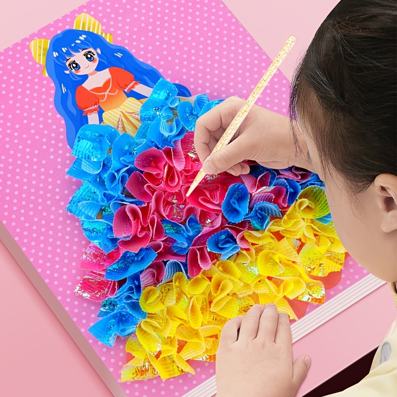 4pcs/set   Kit D Combination Hand-Painted  -Up  , Colorful Paper Craft Puzzle Toy for Developing   and  , DIY Handmade Birthday Gift