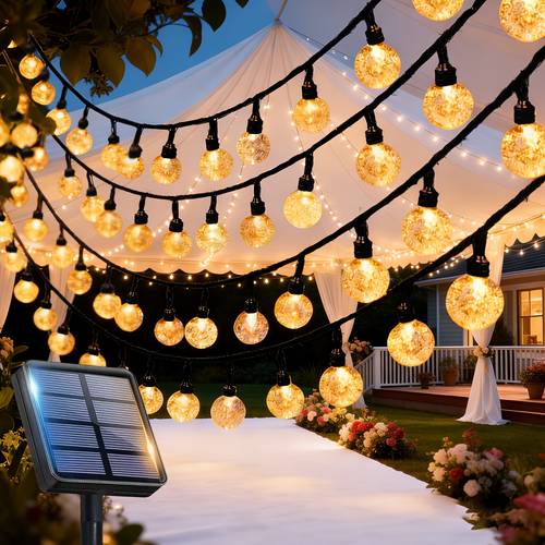 garden lights 46 2 26 5 19 9ft crystal ball string lights with 20 50 100leds 12 lighting fairy lights for yard patio fence bush wedding spring summer decor