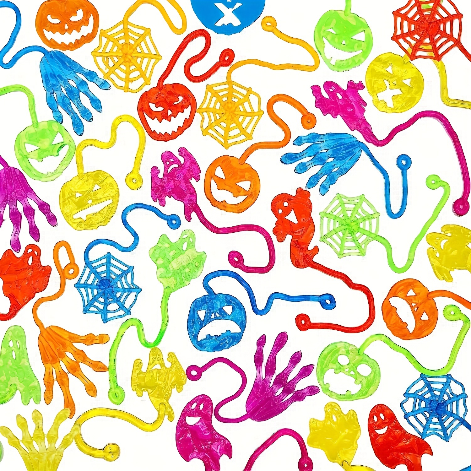 

30pcs, Mixed Halloween Stretchy Sticky Hands Pumpkin Ghost Party Favors, Halloween Treat Or Trick Gift Toys For Goodie Bags, Treasure Box, Classroom Prizes, Pinata Fillers