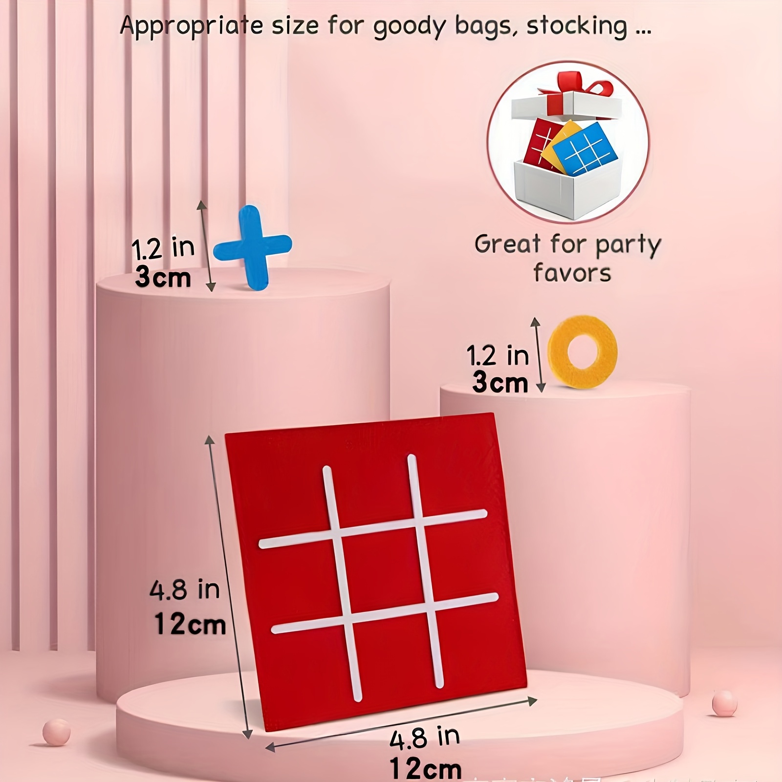 15pcs Felt Tic-Tac-Toe Party Game Set