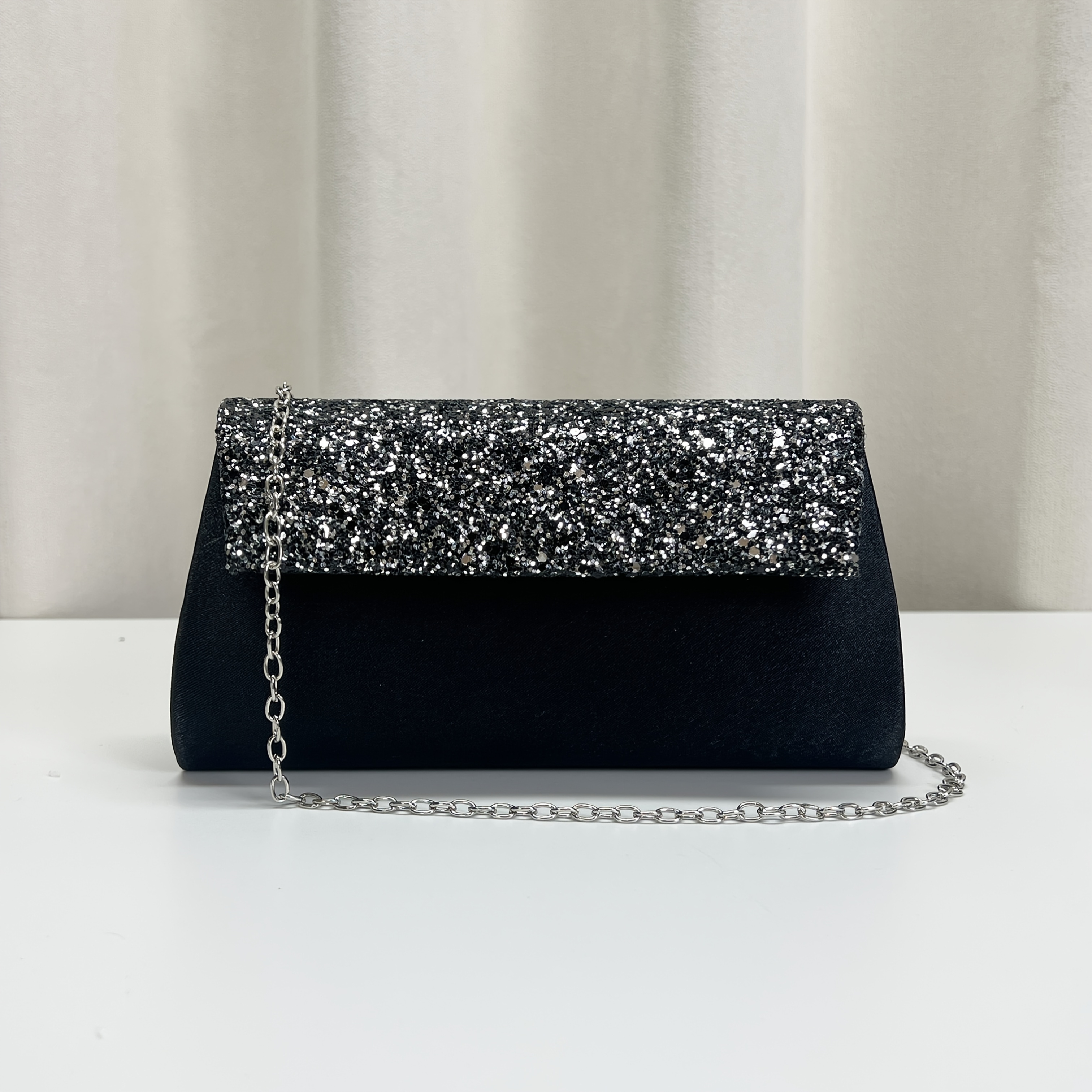 TEMU 1 pieza Bolso de de noche para mujer, estilo de moda lujoso, bolso encantador con lentejuelas de irregular de forma especial, bolso de boda,