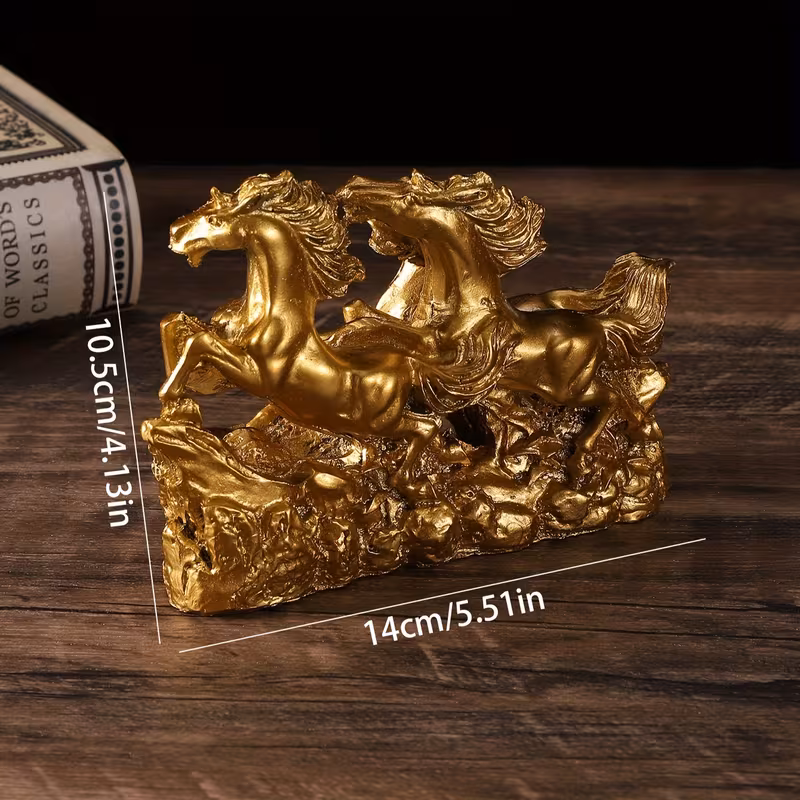 a decorative resin piece featuring three magnificent horses Product details 2