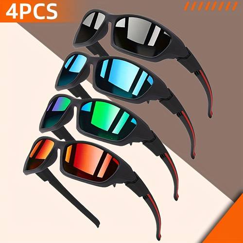 4 pack mens fashion glasses high quality lightweight unisex design decorative vintage eyewear