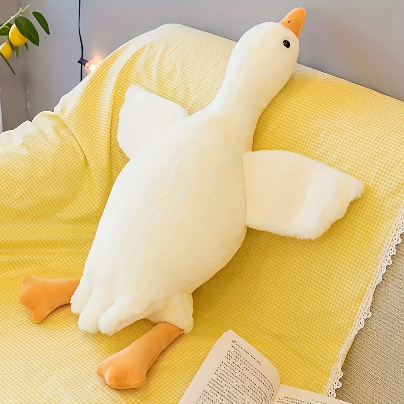 

1pc/ Cute Large White Goose Plush Doll - Ideal For Fans & Holiday Decorations