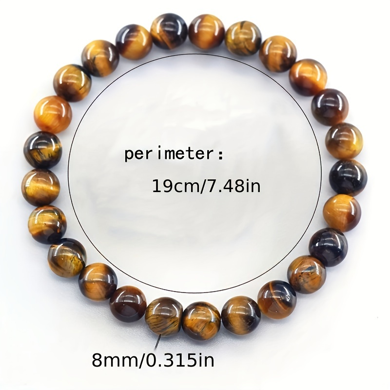 8mm mens tiger eye stone natural stone durable and fashionable suitable for daily wear unisex for men and for valentines day birthdays or special occasions Product details 4