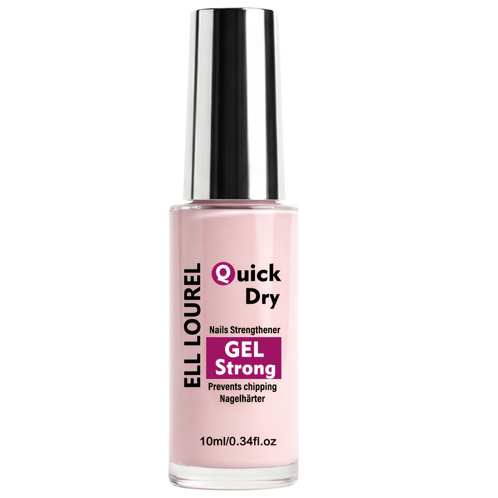 Image of Ell Nail Strengthener Polish With Vitamin E - Nail Hardener Suitable For, , Splitting & Thinning Nails, Formula For Instant, Glossy, Scratch-resistant Nail For Hands & Fingernails