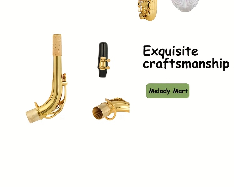 Professional Eb Alto Saxophone, Brass Material, Suitable for Performance and Exam Grading, Full Tone and Stable Intonation. Ideal for Adults, Students, Bands, Teaching, and Performances. Includes Instrument Bag, Gloves, Thumb Pad, 16 Replacement