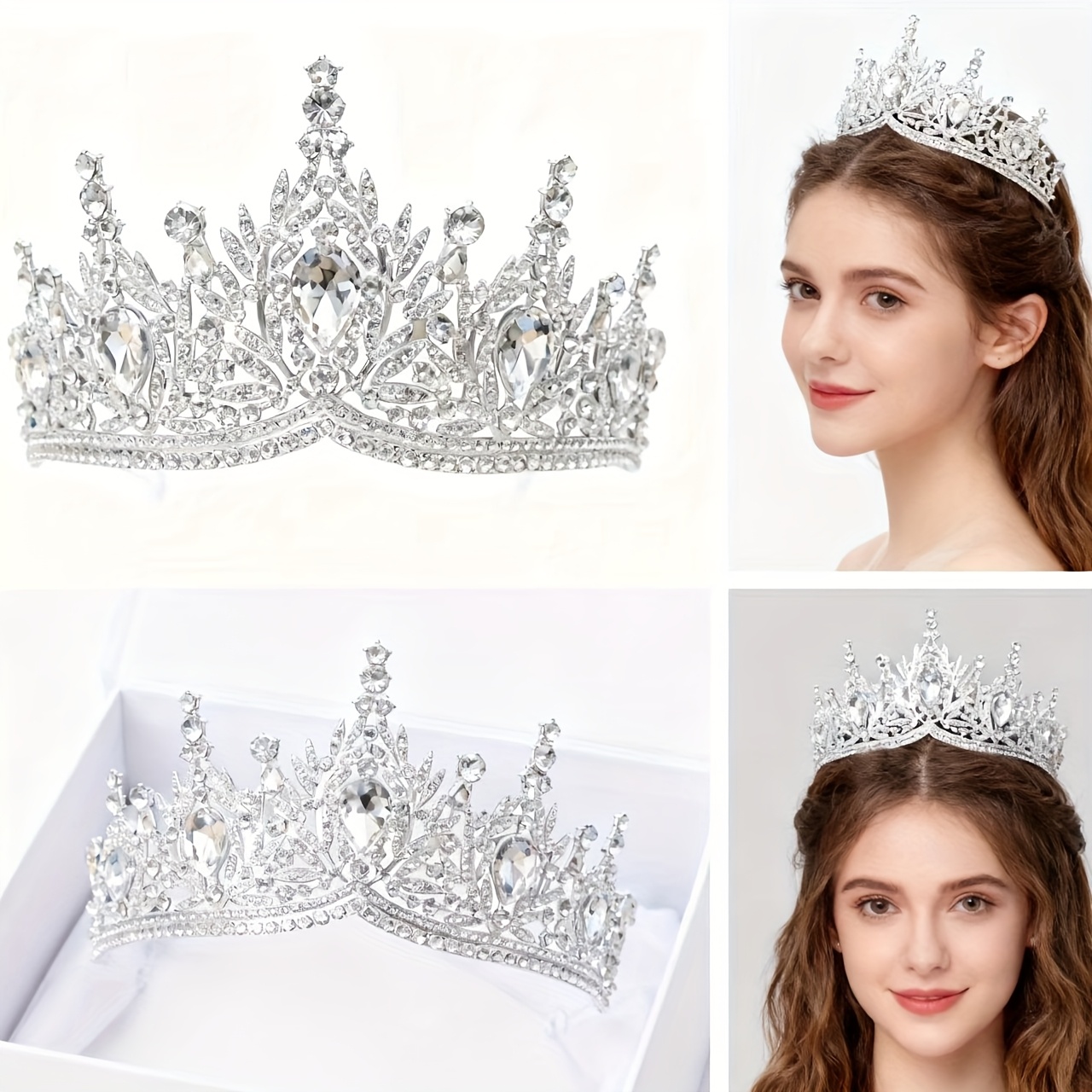 Rhinestone head piece /wedding /sweet 16/ special party Rhinestone Headpiece Bridal Tiaras And Crowns Crystal  main image 4